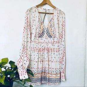 Free People long sleeved Key Hole Mini dress